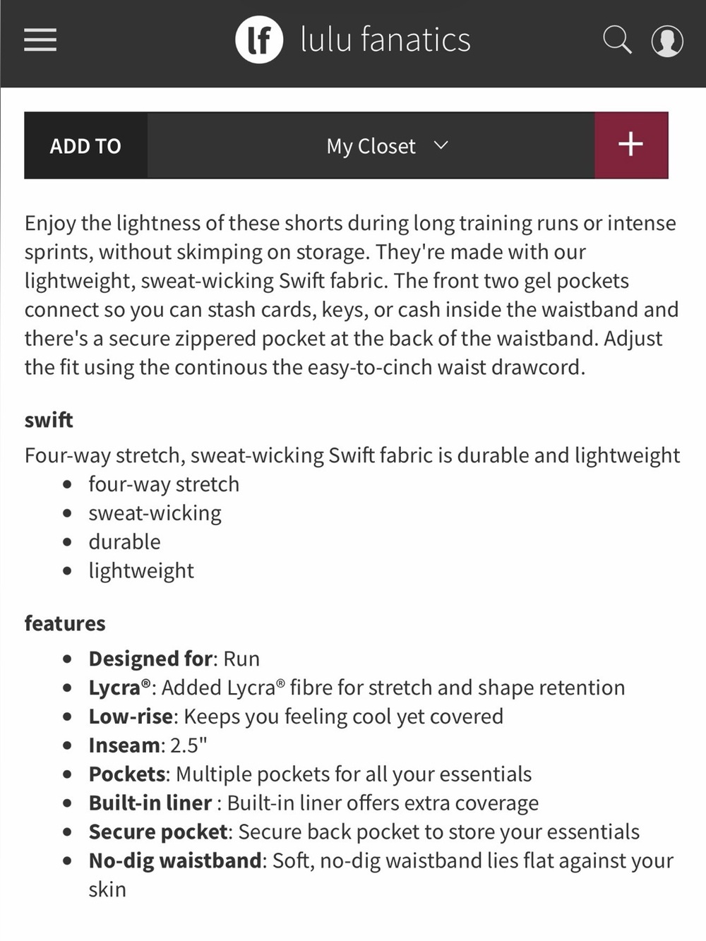 Lululemon Speed Up Short (2.5”) - Picture 11 of 11
